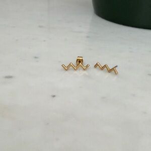 Madewell Gold Zigzag Stud Earrings
